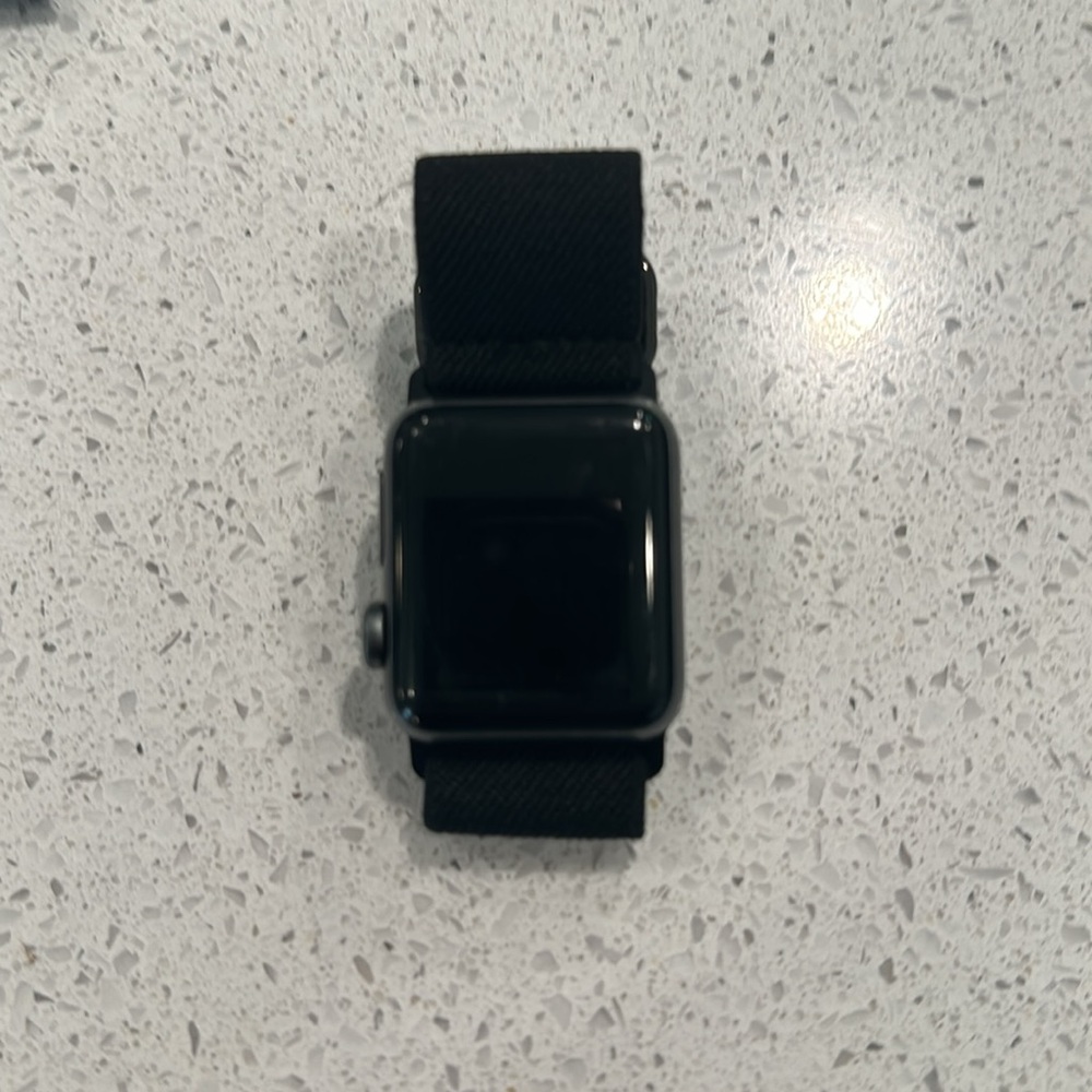 Apple Black Smartwatch with Black Woven Band